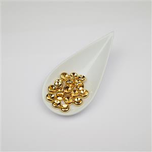 Gold Plated Base Metal Rondelles, 10mm (20pk)