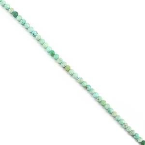 18cts Peruvian Turquoise Faceted Rounds Approx 3mm, 38cm Strand