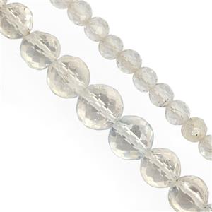 NOVEMBER20 - Closeout Deal - White Topaz Gemstone Faceted Rounds Bundle