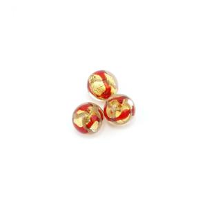 Murano Glass Red Mars Beads, Approx 14mm (3pk)