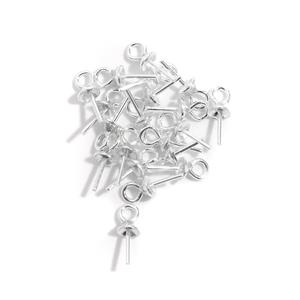 925 Sterling Silver Peg Bundle, Approx 3x5.5mm (20pcs)