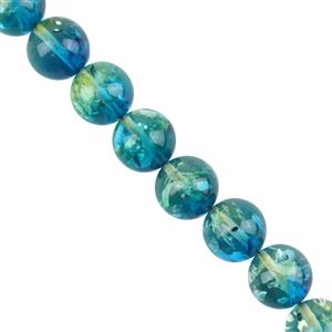 Ombre Blue Baltic Amber Plain Rounds Approx 10mm, 20cm Strand