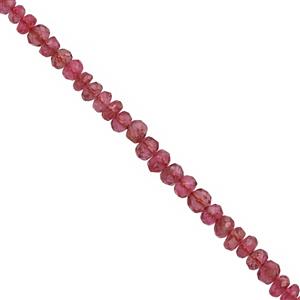 5.5 cts Tajik Spinel Faceted Rondelles Approx 3x2mm 8cm Strand