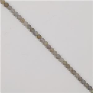 40cts Labradorite Matt Finish Frosted Rounds Approx 4mm, 38cm Strand
