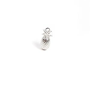 925 Sterling Silver Pineapple Charm Approx 17x7mm (1pc)