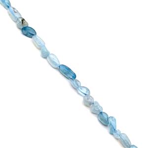 75cts Aquamarine Small Nuggets Approx 5x4mm to 10x5mm, 39cm Strand