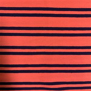 Black & Red Stripes Jersey Print Fabric 0.5m