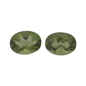 1.3cts Moldavite 8x6mm Oval Pack of 2 (N)