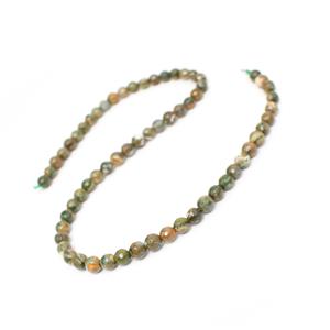 85cts Rhyolite Faceted Rounds Approx 6mm, 38cm Strand