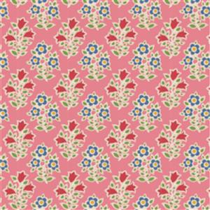 Tilda Farm Flowers Pink Fabric 0.5m