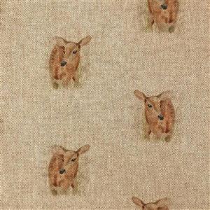 Fawn All-Over Linen Look Fabric 0.5m