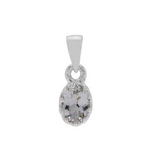 925 Sterling Silver Pendant With 0.95cts Aquamarine 