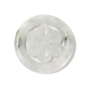 95cts Type A White Jadeite Floating Lotus Pendant, Approx 50mm