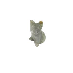 50cts Black Labradorite Fancy Carved Dog Approx 22x30mm Loose Gemstone Display (1pcs) 