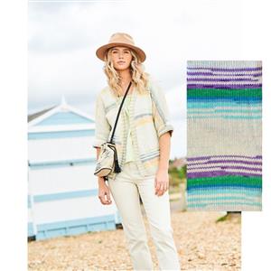 Stylecraft Savannah Steppe Purple & Blue Mid Sleeve Cardi Kit: Pattern & 8 Balls of Yarn