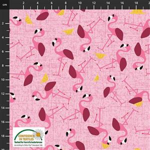 Coco's Safari Flamingo Pink Fabric 0.5m