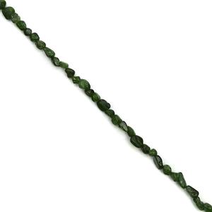 60cts Diopside Tumble Nuggets Approx 6x8mm, 38cm Strand