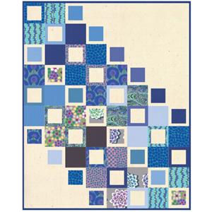 Kaffe Fassett Art Gallery Blue Quilt Kit 131 x 164cm