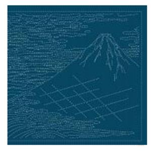Hana-fukin Mount Fuji Ukiyoe Navy Fabric Pack