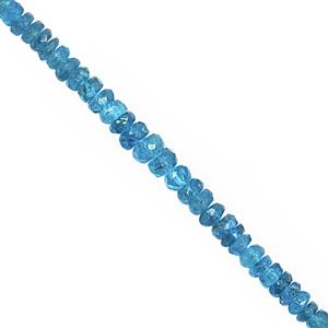 22cts Neon Apatite Graduated Faceted Rondelle Approx 2.5x1 to 4.5x2.5mm, 20cm Strand