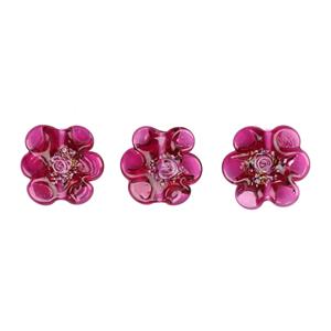 Preciosa Ornela Fuchsia Flower Lamp Beads Approx 18x20mm(3pcs)