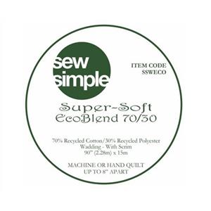 Sew Simple Super Soft 70/30 Eco Wadding 0.5m (228cm wide)