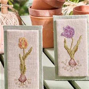 Cross Stitch Guild Botanical Tulip Duo on Linen Kit