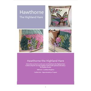Delphine Brook's Hawthorne the Highland Hare Cushion Instructions