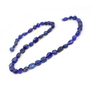 90cts Natural Colour Lapis Lazuli Tumbles Nuggets Approx 6x8mm, 38cm Strand
