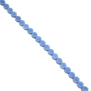 360cts Angelite Flat Coins Approx 15mm, 38cm Strand