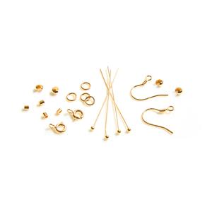 Gold Plated 925 Sterling Silver Basic Findings Pack 20pc