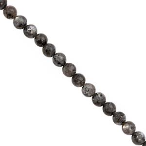 108cts Larvikite Feldspar Smooth Round Approx 6mm, 38cm Strand