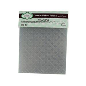 Creative Expressions Twill Weave 5.8 in x 7.5 in 3D Embossing Folder