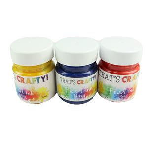 That's Crafty! Pearl Inks Set 4 - Yellow/Navy/Red