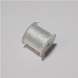 White Woven Nylon Cord, Approx 1mm (30m/Spool)