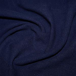 Stone Washed 100% Linen Navy 0.5m