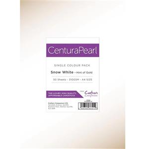 Crafter's Companion Centura Pearl Snow White Gold A4 Printable Card Pack - 50 Sheets