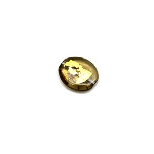 Preciosa Grey Gold Foil Lampwork Beads, Approx 22x18mm (1pc)