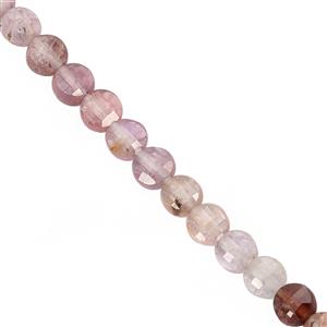 15cts Natural Burmese Multi-Colour Spinel Faceted Coin Approx 4mm, 19cm Strand