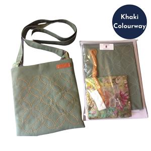 Sew with Beth Sashiko Messenger Bag Khaki 