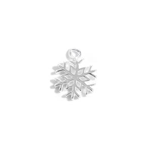 925 Sterling Silver Snowflake, 8mm Charm 