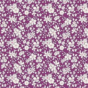 Liberty Flower Show Botanical Jewel Maddsie Silhouette Purple Fabric 0.5m