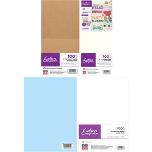 Crafters Companion Sentiment Topper Pad with Card stock, Card Blanks and Envelopes Bundle