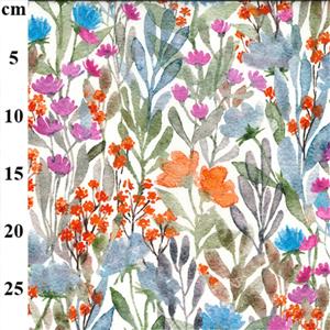 Linen-Viscose Digital Prints Multi Floral Fabric 0.5m