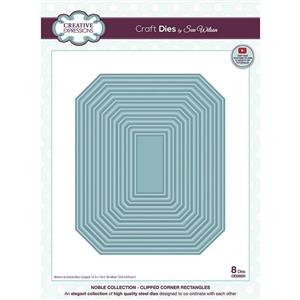 Creative Expressions Sue Wilson Noble Clipped Corner Rectangles Craft Die