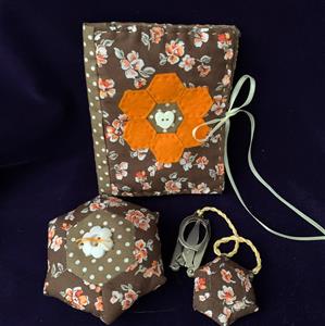 Allison Maryon's Orange & Brown Travel Sewing Kit