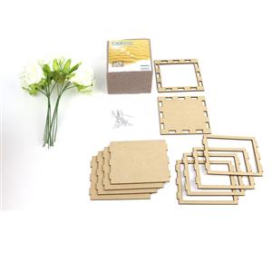 MDF Roses Photo Box Kit (White)