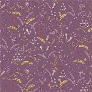 Lewis & Irene Presents Cassandra Connolly Meadowside Grassfield Gathering Taupe Fabric 0.5m