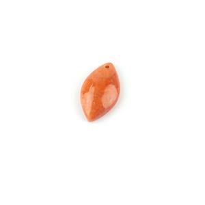 12cts Type A Red Jadeite Drilled Marquise Approx 20x13mm Pendant, 1pc