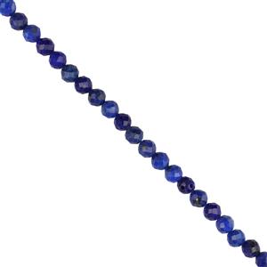 40cts Natural Colour Lapis Lazuli Faceted Rounds Approx 4mm, 38cm Strand